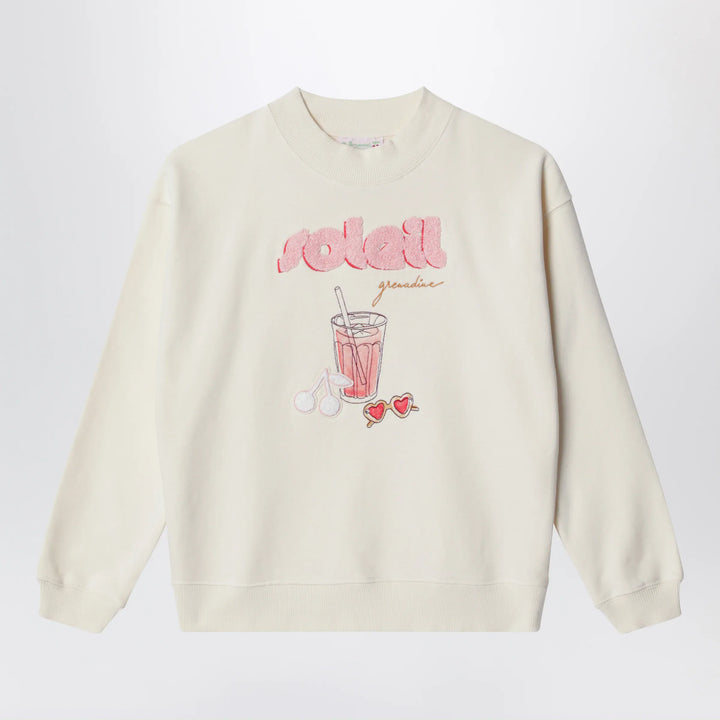 Bonpoint - Écru cotton sweatshirt Brand Apparel &amp; Accessories > Clothing > Shirts &amp; Tops 4