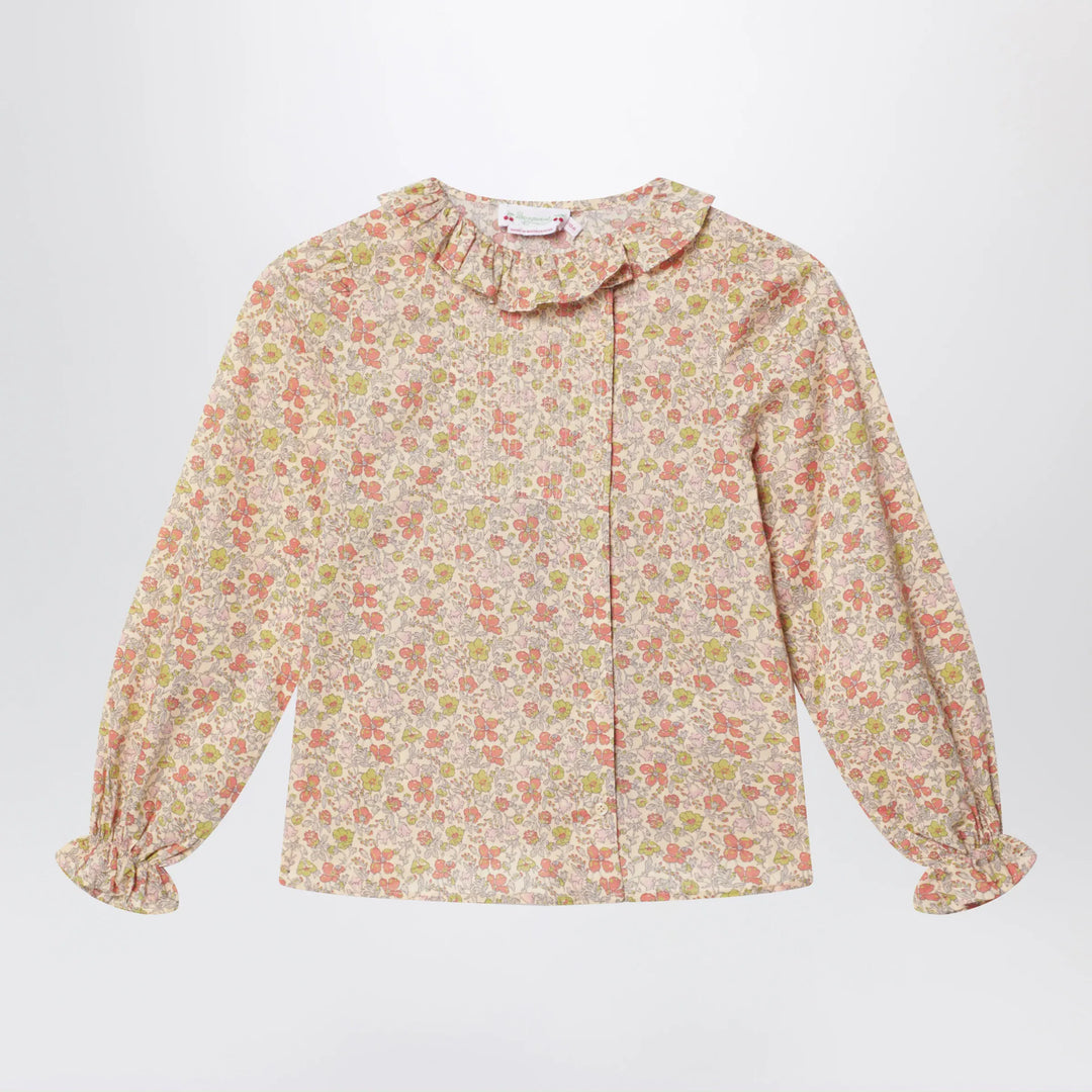Bonpoint - Pink Liberty fabric shirt Brand Apparel &amp; Accessories > Clothing > Shirts &amp; Tops 4Y