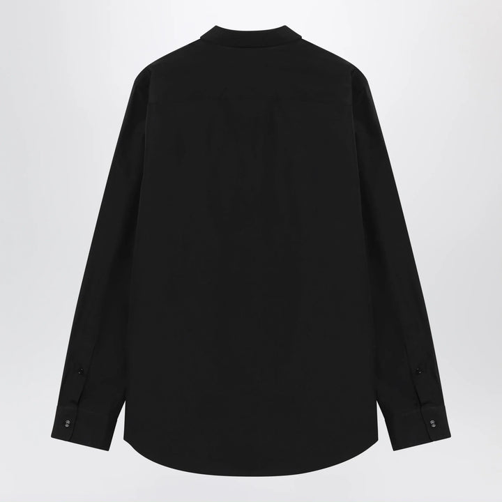 Burberry - Classic-fit cotton poplin shirt with Check trim, black Brand Apparel &amp; Accessories > Clothing > Shirts &amp; Tops