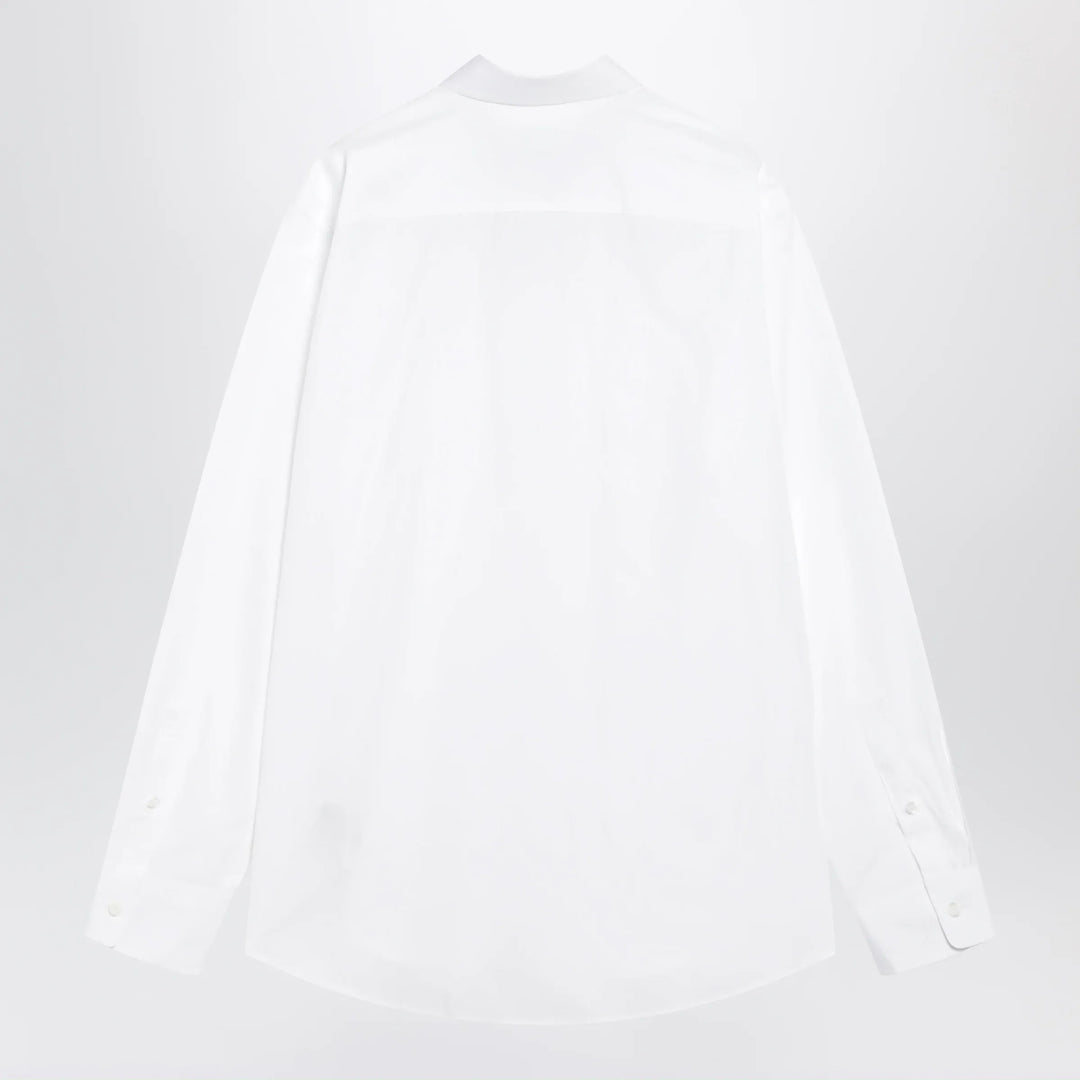 Burberry - Classic-fit cotton poplin shirt with Check trim, white Brand Apparel &amp; Accessories > Clothing > Shirts &amp; Tops