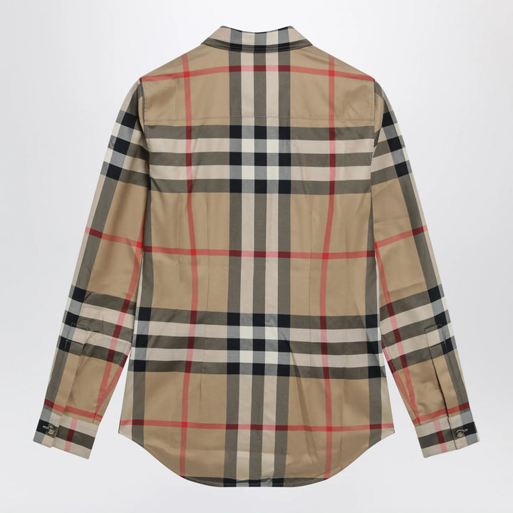 Burberry - Slim-fit cotton twill check shirt in archive beige Brand Apparel &amp; Accessories > Clothing > Shirts &amp; Tops
