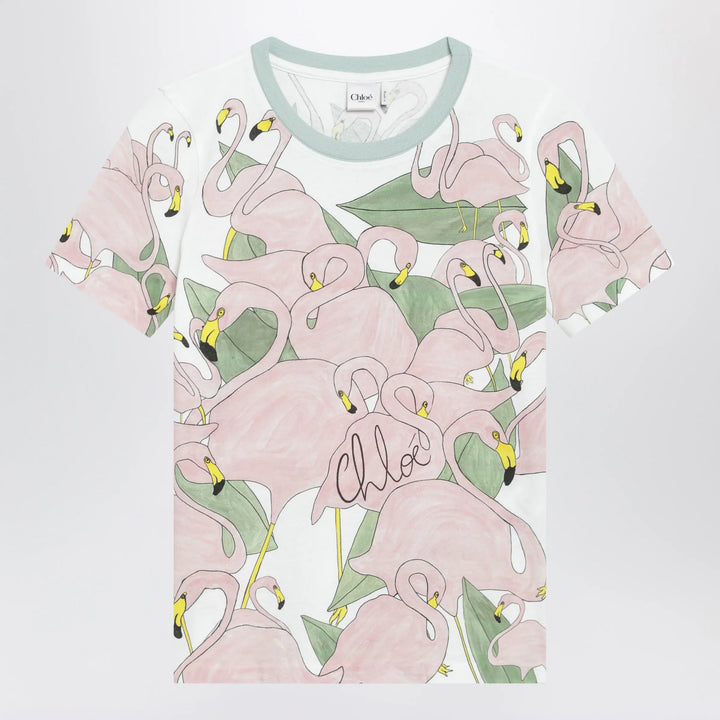Chloé - Baby-fit crew-neck T-shirt in organic cotton jersey, multicolor Brand Apparel &amp; Accessories > Clothing > Shirts &amp; Tops XS