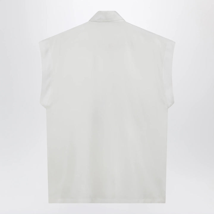 Dolce&amp;Gabbana - Silk twill shirt with butterfly sleeves in natural white Brand Apparel &amp; Accessories > Clothing > Shirts &amp; Tops 42  IT
