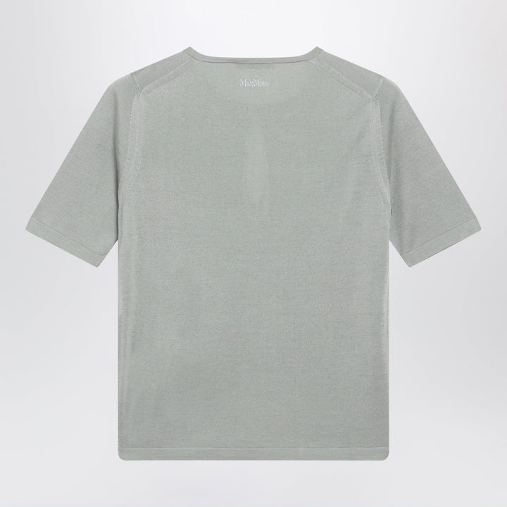 Max Mara - Crewneck sweater in pastel green silk and cashmere Brand Apparel &amp; Accessories > Clothing > Shirts &amp; Tops