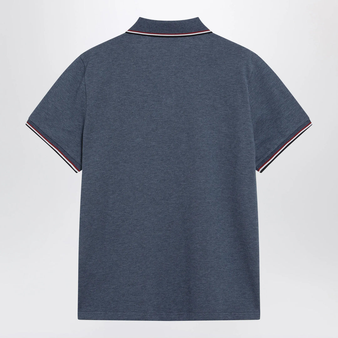 Moncler - Light blue short-sleeve polo shirt Brand Apparel &amp; Accessories > Clothing > Shirts &amp; Tops