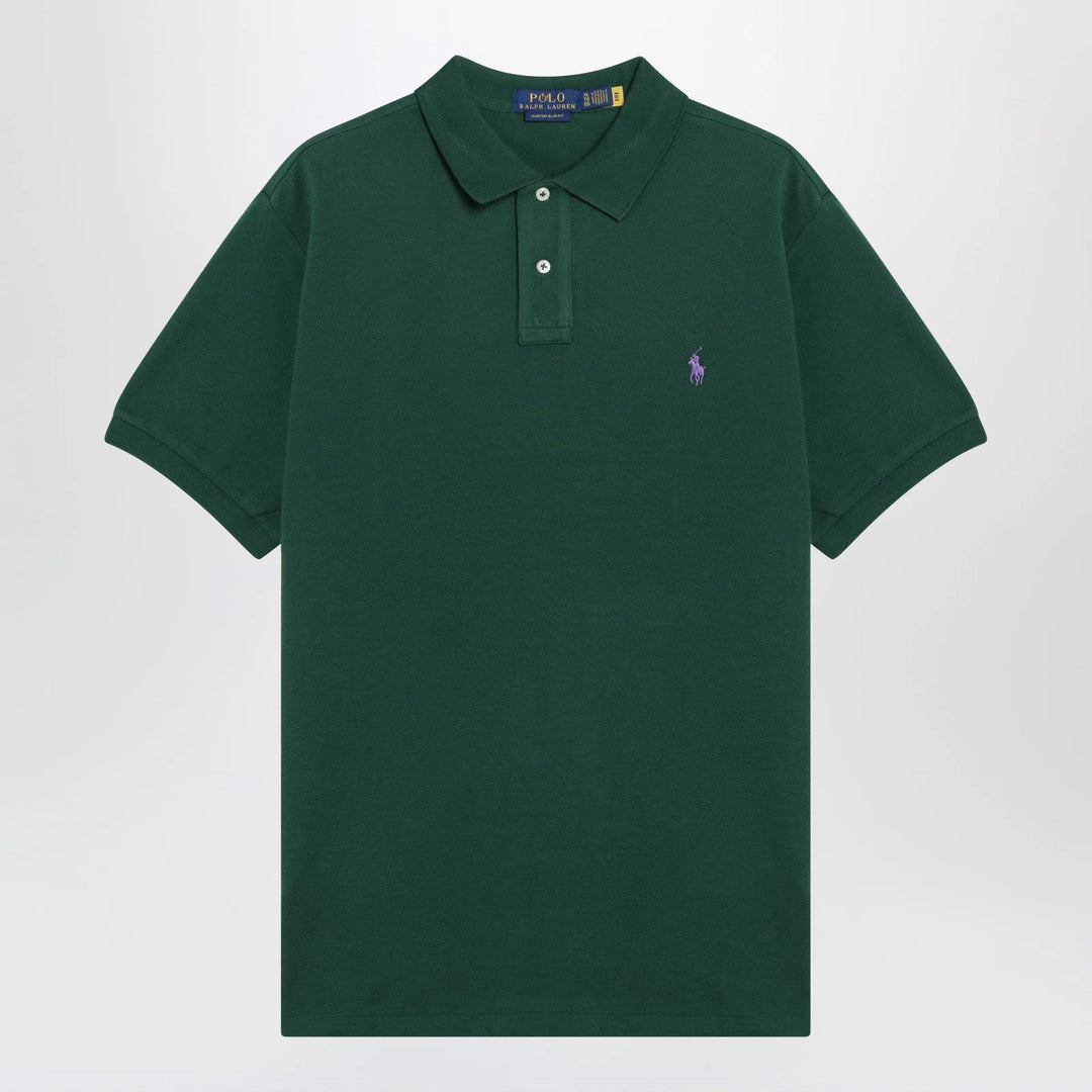 Polo Ralph Lauren - Forest green cotton Custom Slim-Fit polo shirt Brand Apparel & Accessories > Clothing > Shirts & Tops S