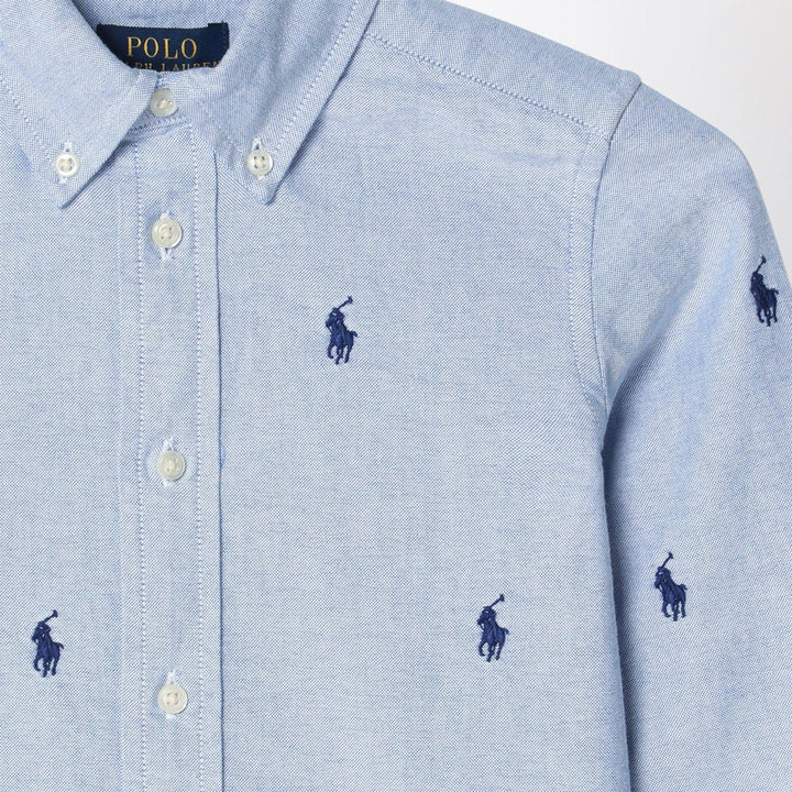 Polo Ralph Lauren - Light blue button-down shirt with logos Brand Apparel &amp; Accessories > Clothing > Shirts &amp; Tops 6