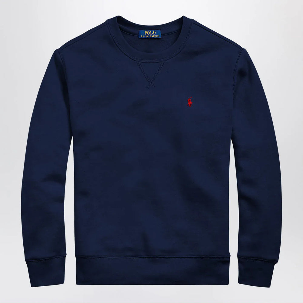 Polo Ralph Lauren - Navy blue cotton blend sweatshirt Brand Apparel & Accessories > Clothing > Shirts & Tops M