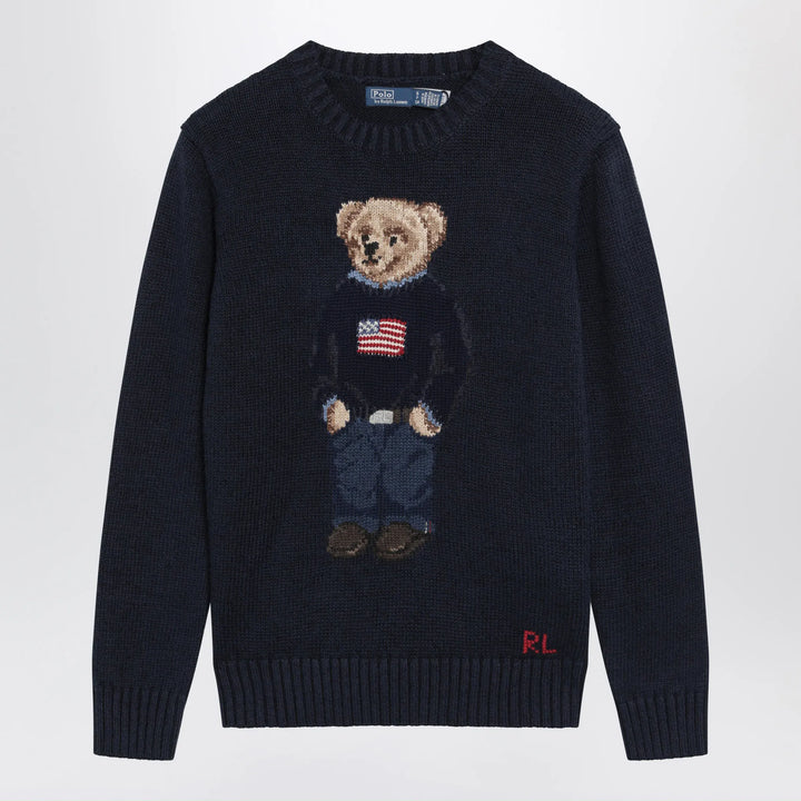 Polo Ralph Lauren - Navy blue Polo Bear sweater Brand Apparel &amp; Accessories > Clothing > Shirts &amp; Tops S