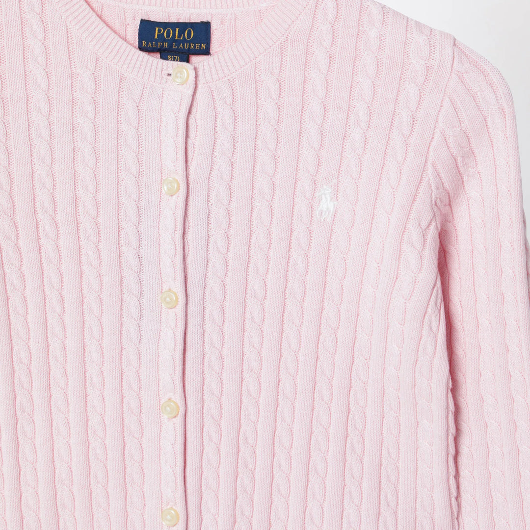 Polo Ralph Lauren - Pink fine cable-knit cotton cardigan Brand Apparel &amp; Accessories > Clothing > Shirts &amp; Tops