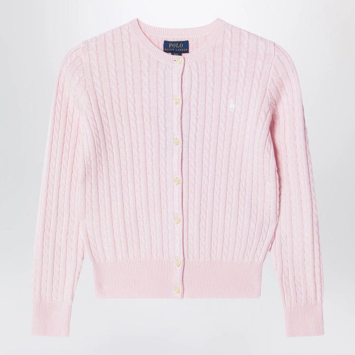 Polo Ralph Lauren - Pink fine cable-knit cotton cardigan Brand Apparel &amp; Accessories > Clothing > Shirts &amp; Tops