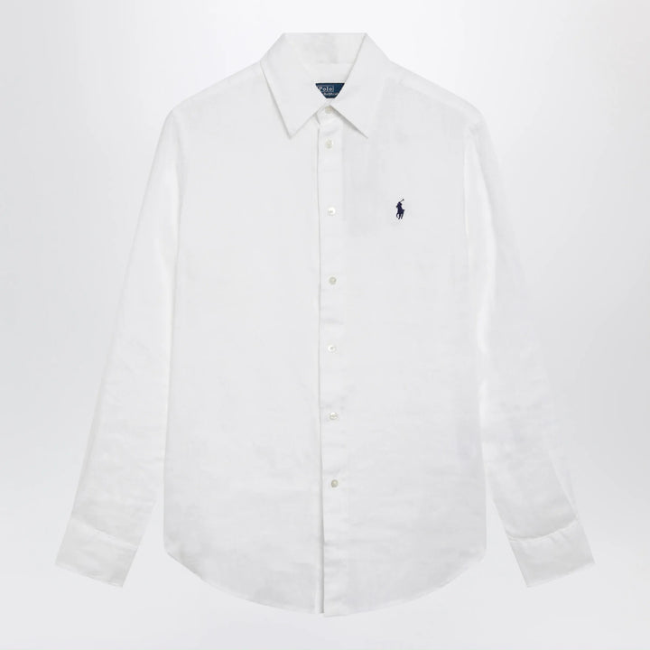 Polo Ralph Lauren - White linen Classic-Fit shirt Brand Apparel &amp; Accessories > Clothing > Shirts &amp; Tops S