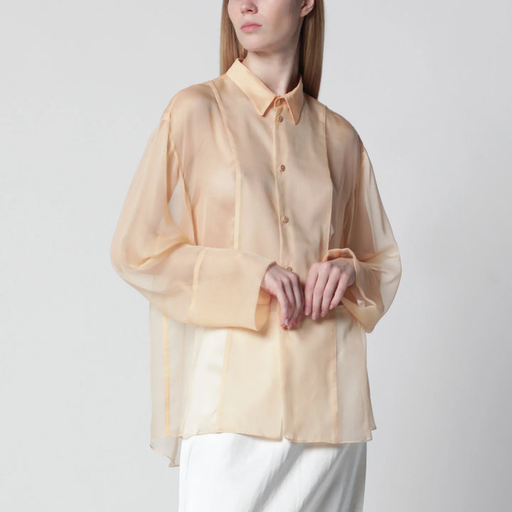 Apparel &amp; Accessories > Clothing > Shirts &amp; Tops 38  IT Semi-sheer beige shirt Brand