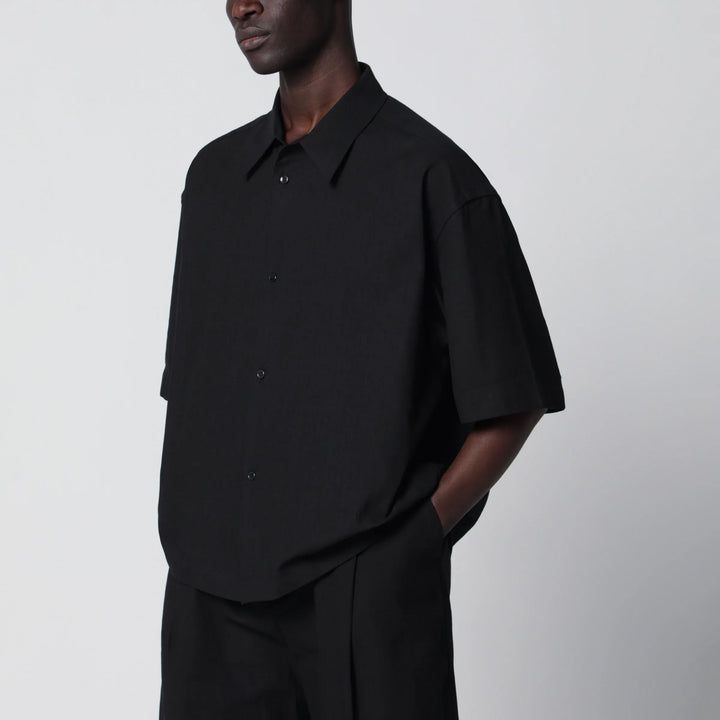 STUDIO NICHOLSON - Black cotton and linen shirt Brand Apparel &amp; Accessories > Clothing > Shirts &amp; Tops S
