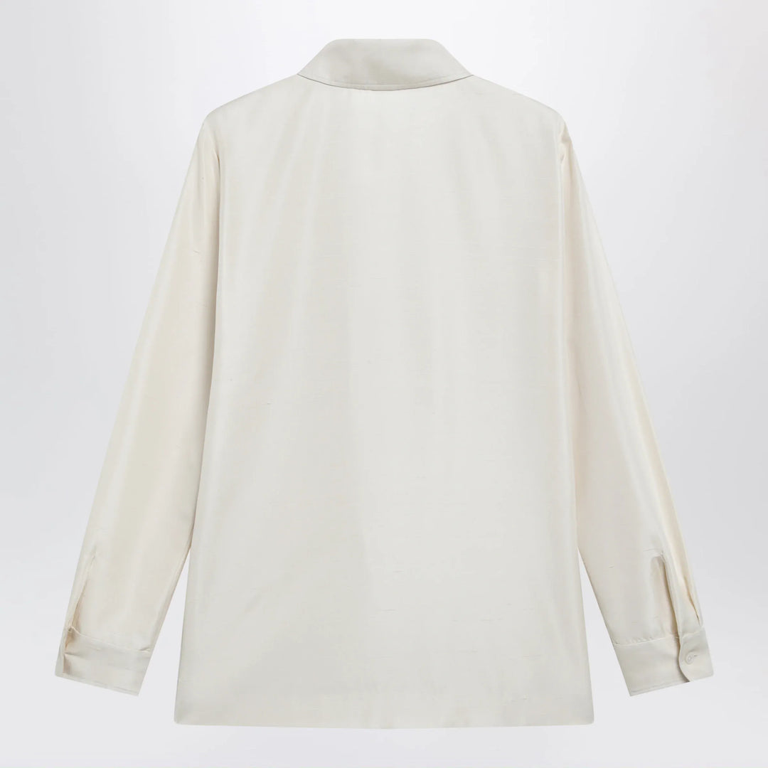 The Row - Lucetta shantung silk shirt in vanilla Brand Apparel &amp; Accessories > Clothing > Shirts &amp; Tops 4 US