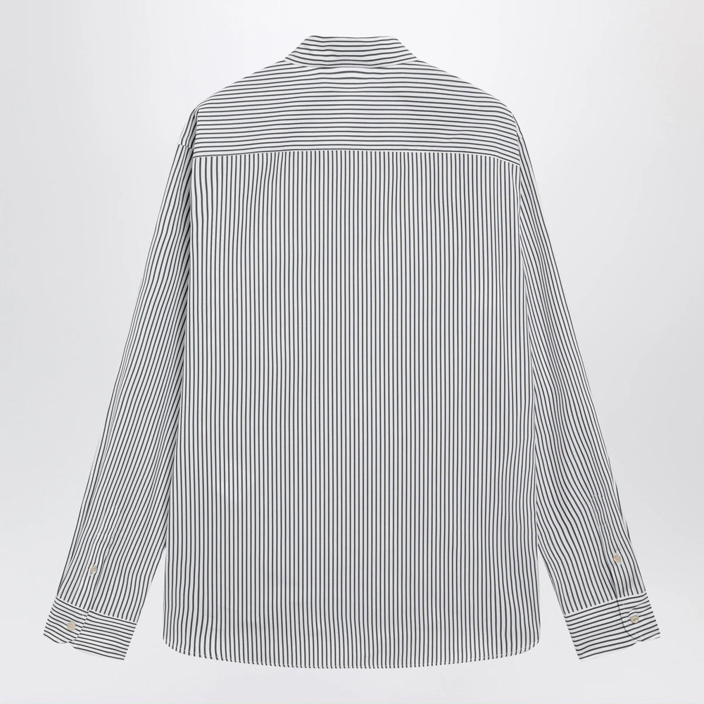 Valentino - Ivory/green striped shirt with Vlogo Brand Apparel & Accessories > Clothing > Shirts & Tops