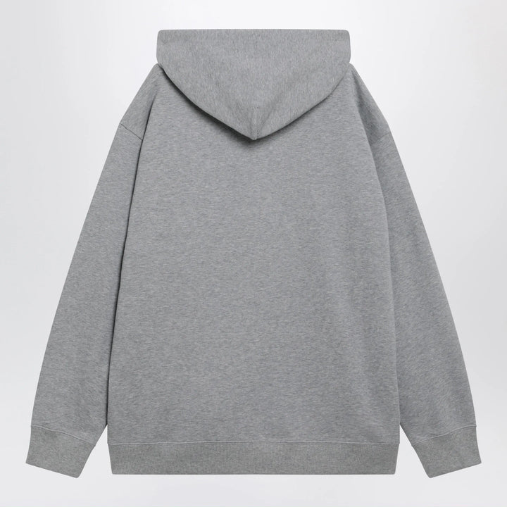Valentino - Mélange gray hoodie with Vlogo embroidery Brand Apparel &amp; Accessories > Clothing > Shirts &amp; Tops