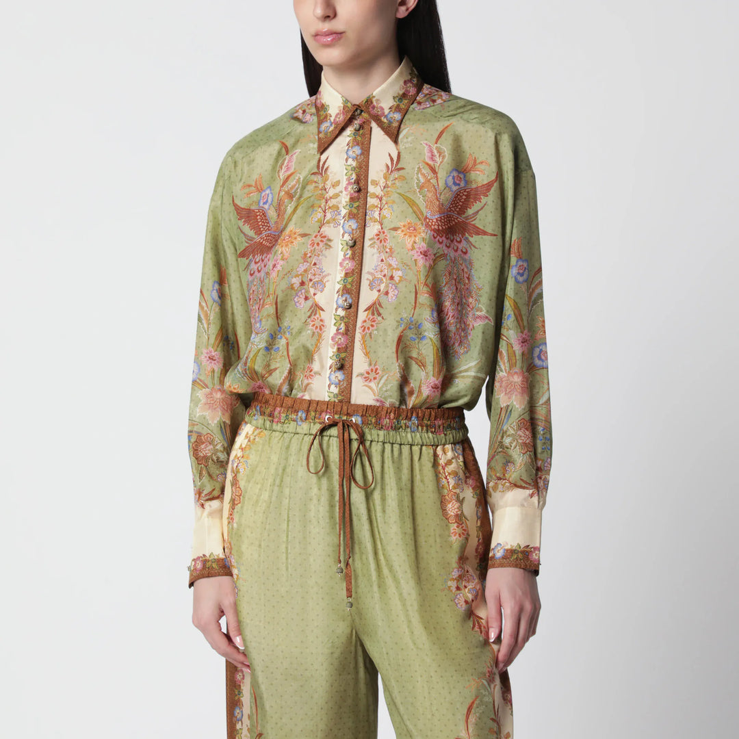 ZIMMERMANN - Indra shirt with floral print Brand Apparel & Accessories > Clothing > Shirts & Tops 0