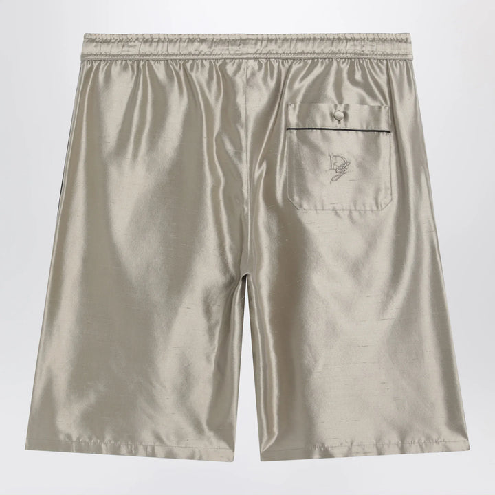 Dolce&amp;Gabbana - Bermuda shorts in beige silk satin Brand Apparel &amp; Accessories > Clothing > Shorts 48 IT