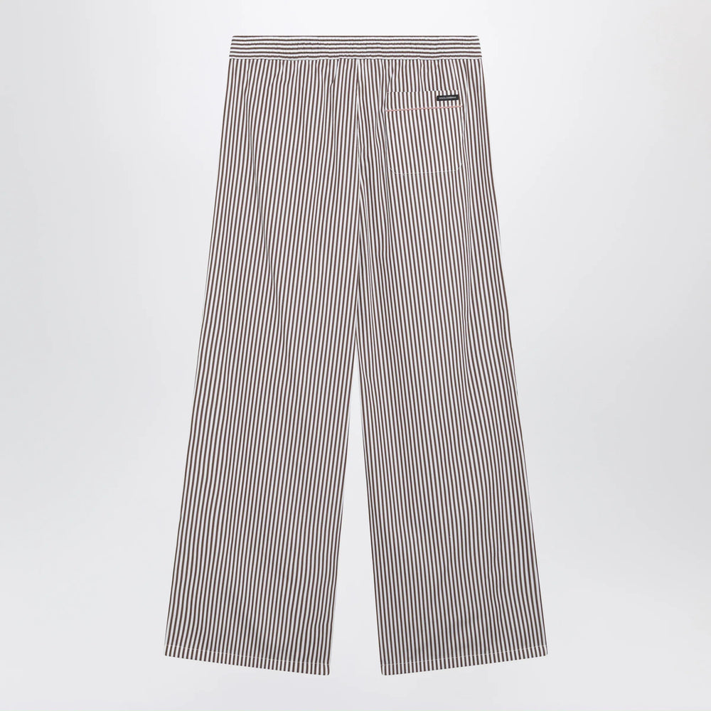 Dolce&Gabbana - Striped cotton and silk poplin shorts Brand Apparel & Accessories > Clothing > Shorts 42  IT