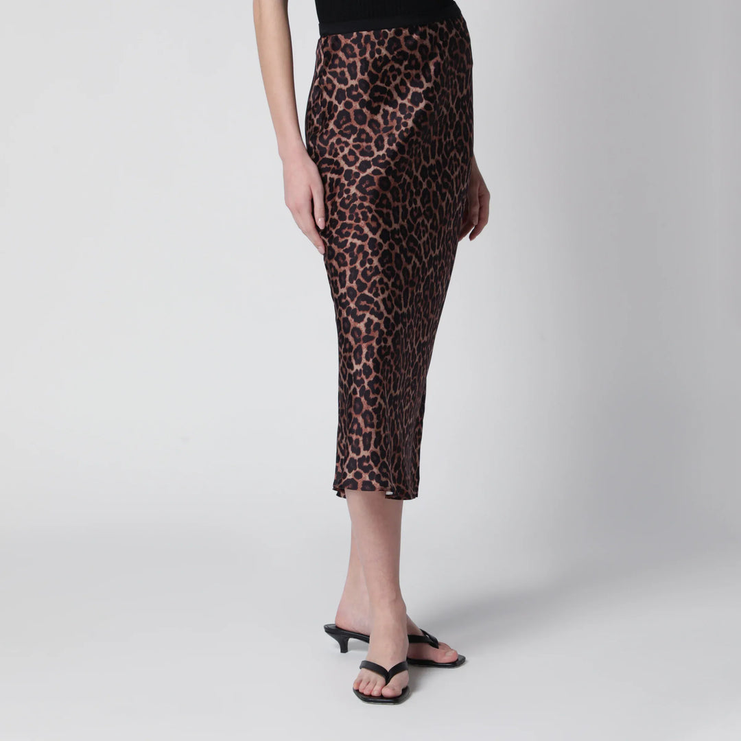 ANINE BING - Leopard-print silk midi skirt Brand Apparel &amp; Accessories > Clothing > Skirts