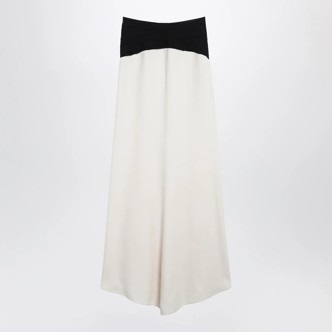 Valentino - Long silk skirt in Vanilla/Black Brand Apparel &amp; Accessories > Clothing > Skirts 42  IT