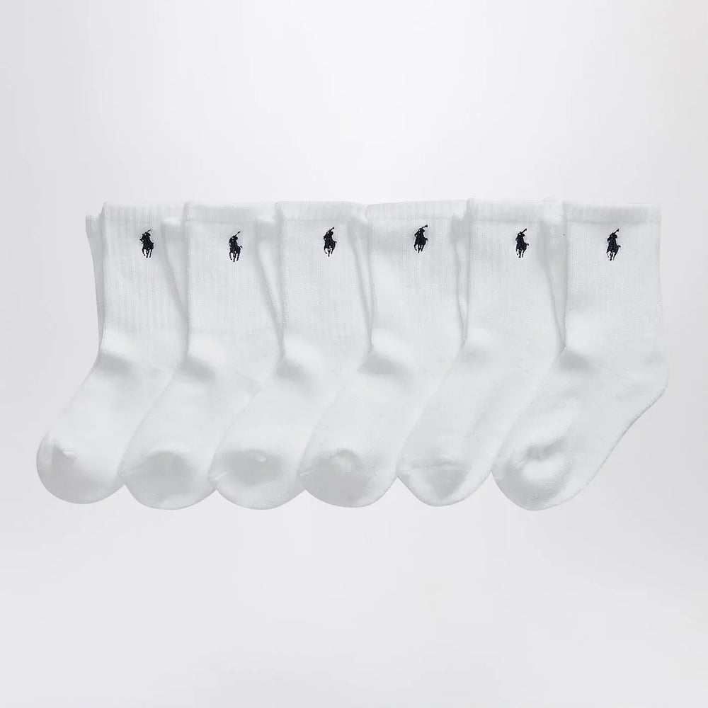 Polo Ralph Lauren - Set of three white socks with logo Brand Apparel & Accessories > Clothing > Underwear & Socks > Socks 4/7Y