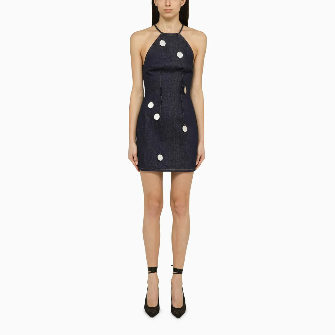 David Koma - Blue denim mini dress with mirrors Brand Apparel &amp; Accessories 6 UK