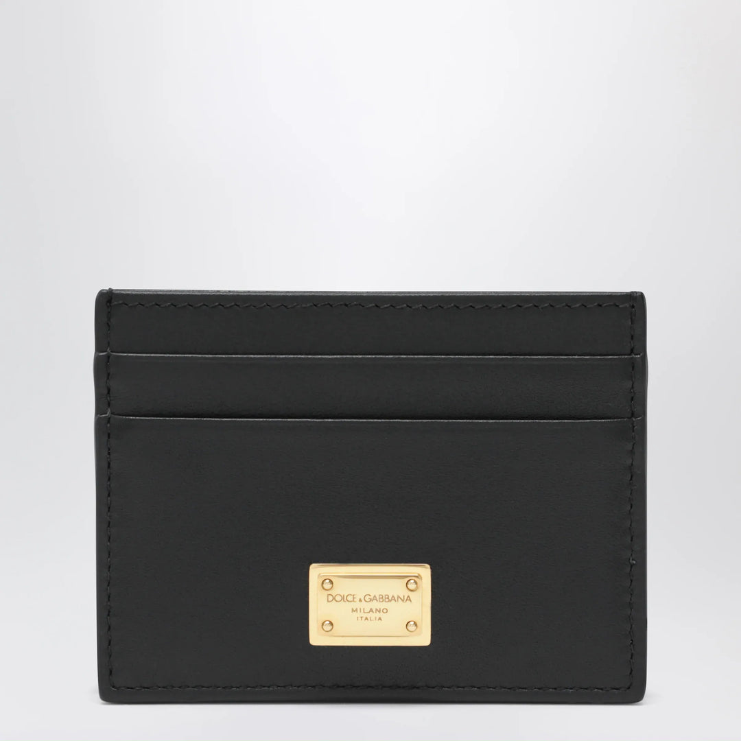 Dolce&Gabbana - Black plongé calf leather card holder Brand Apparel & Accessories U