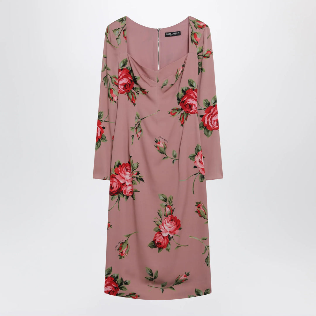 Dolce&amp;Gabbana - Bouquet rose print sheath dress Brand Apparel &amp; Accessories 40  IT