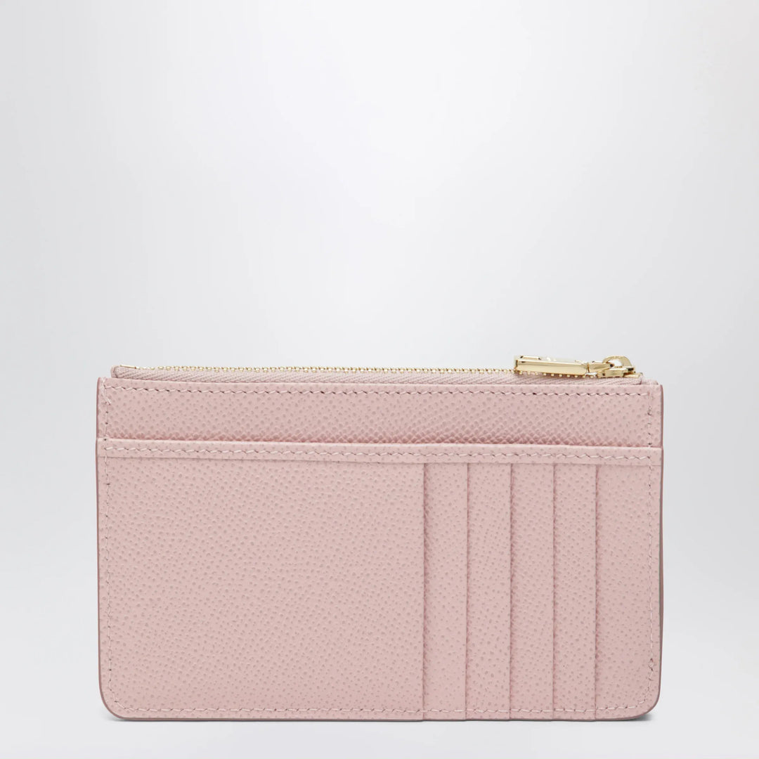 Dolce&amp;Gabbana - Dauphine calfskin card holder in nude pink Brand Apparel &amp; Accessories TU