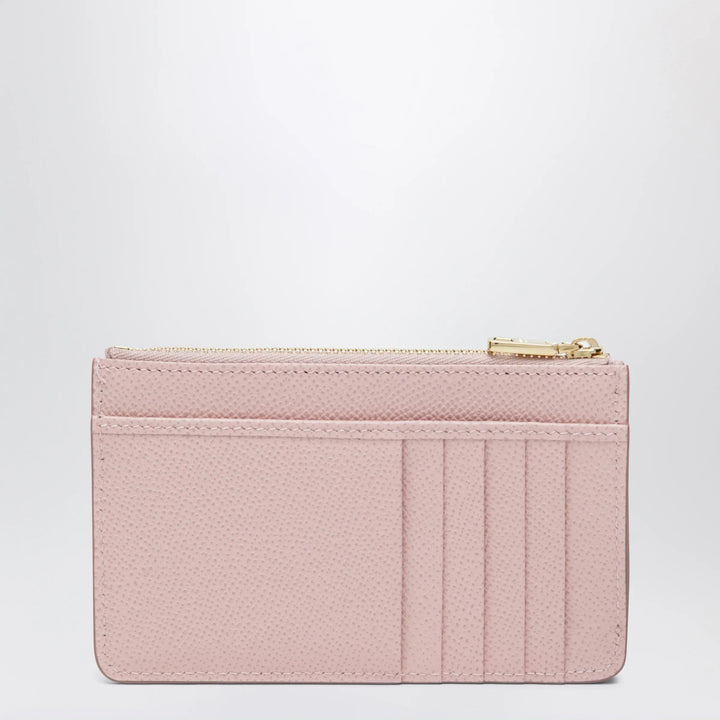 Dolce&amp;Gabbana - Dauphine calfskin card holder in nude pink Brand Apparel &amp; Accessories TU