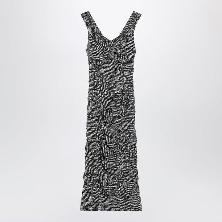 Apparel &amp; Accessories 40  IT Dolce&amp;Gabbana - Diagonal print dress in silk blend Brand