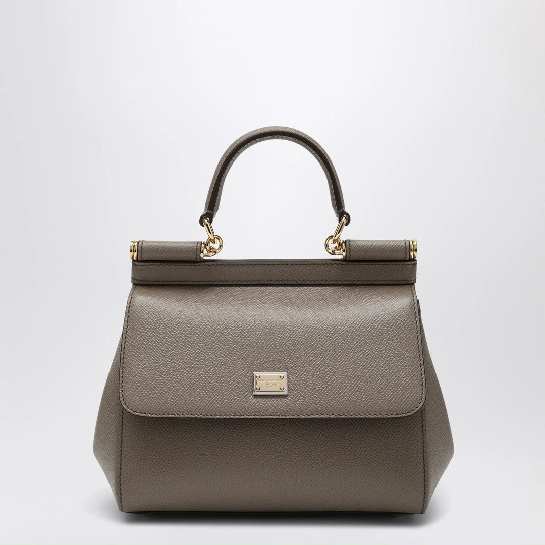 Dolce&amp;Gabbana - Medium Sicily handbag in light mud colour Brand Apparel &amp; Accessories TU