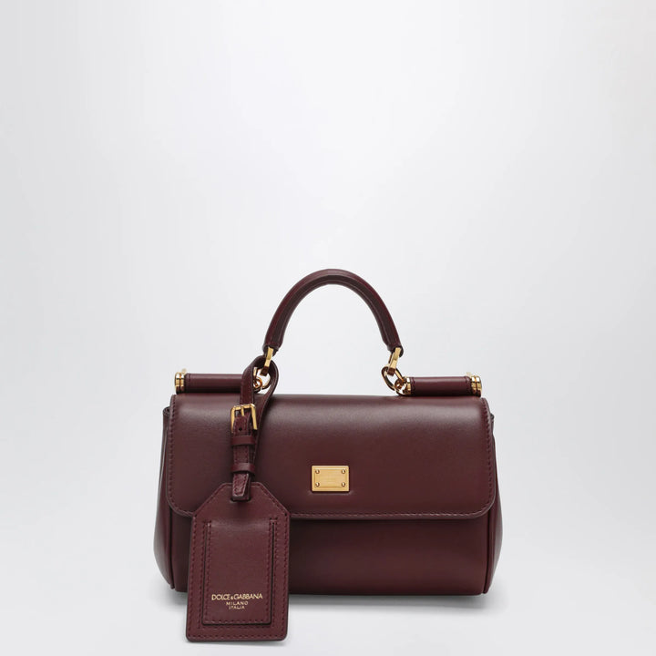 Dolce&amp;Gabbana - My Sicily mini bordeaux plongé leather bag Brand Apparel &amp; Accessories TU