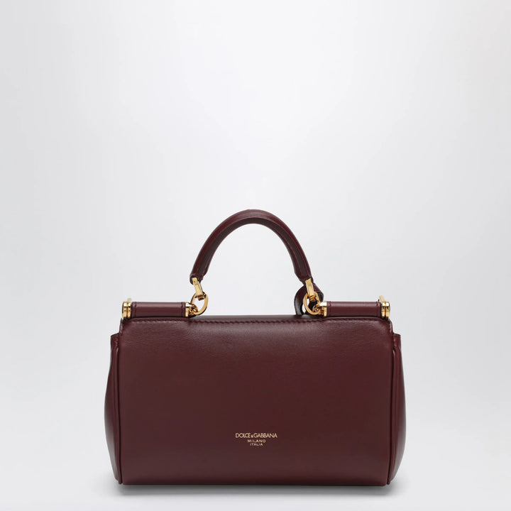 Dolce&amp;Gabbana - My Sicily mini bordeaux plongé leather bag Brand Apparel &amp; Accessories TU