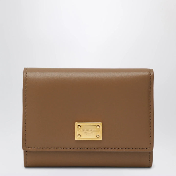 Dolce&amp;Gabbana - Plongé calfskin wallet in caramel Brand Apparel &amp; Accessories TU
