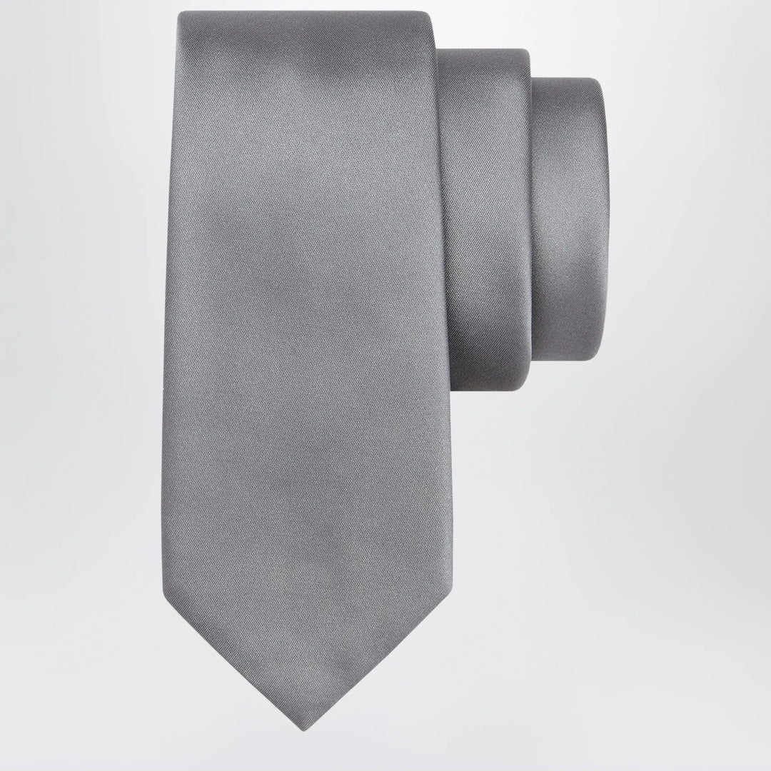 Ferragamo - Grey Silk Tie Brand Apparel &amp; Accessories U