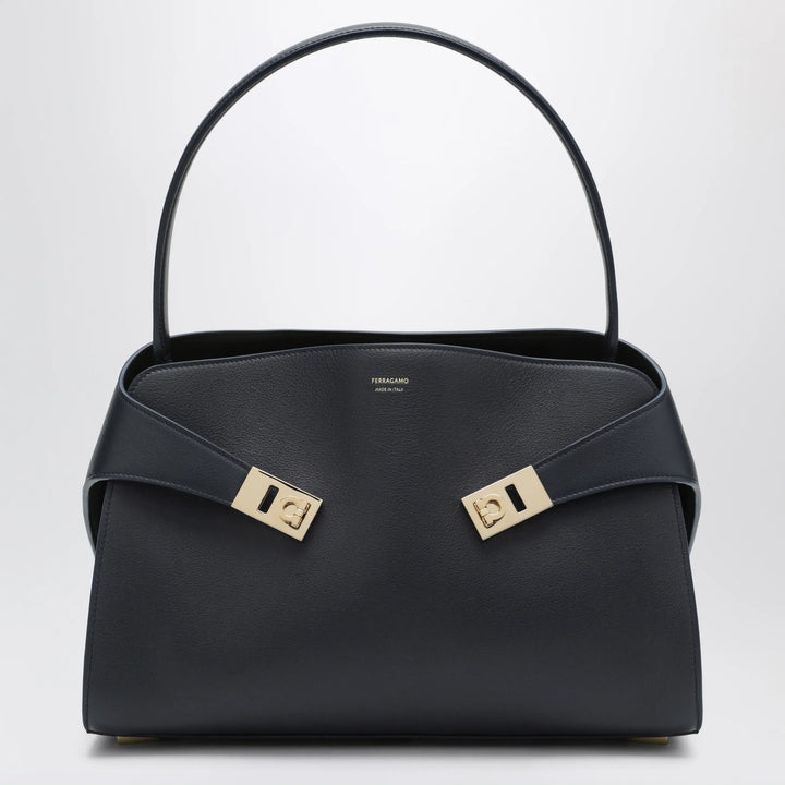 Ferragamo - Navy blue Hug Soft M handbag in leather Brand Apparel &amp; Accessories TU