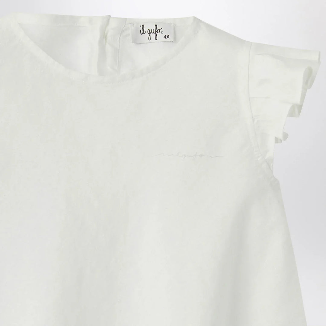 Il Gufo - White linen dress with ruffles Brand Apparel &amp; Accessories 6