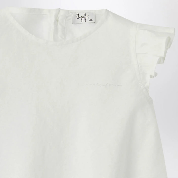Il Gufo - White linen dress with ruffles Brand Apparel &amp; Accessories 6