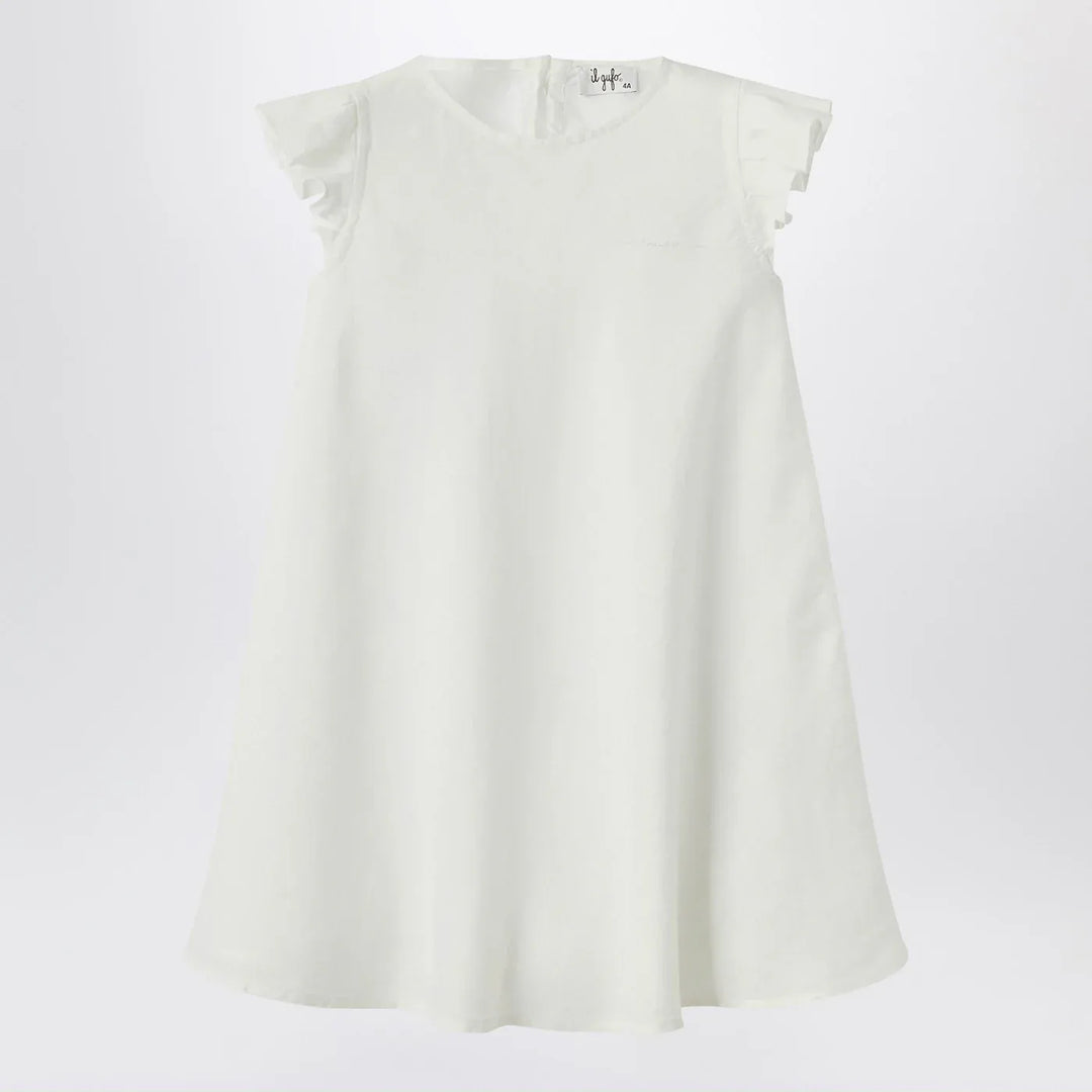 Il Gufo - White linen dress with ruffles Brand Apparel &amp; Accessories 6