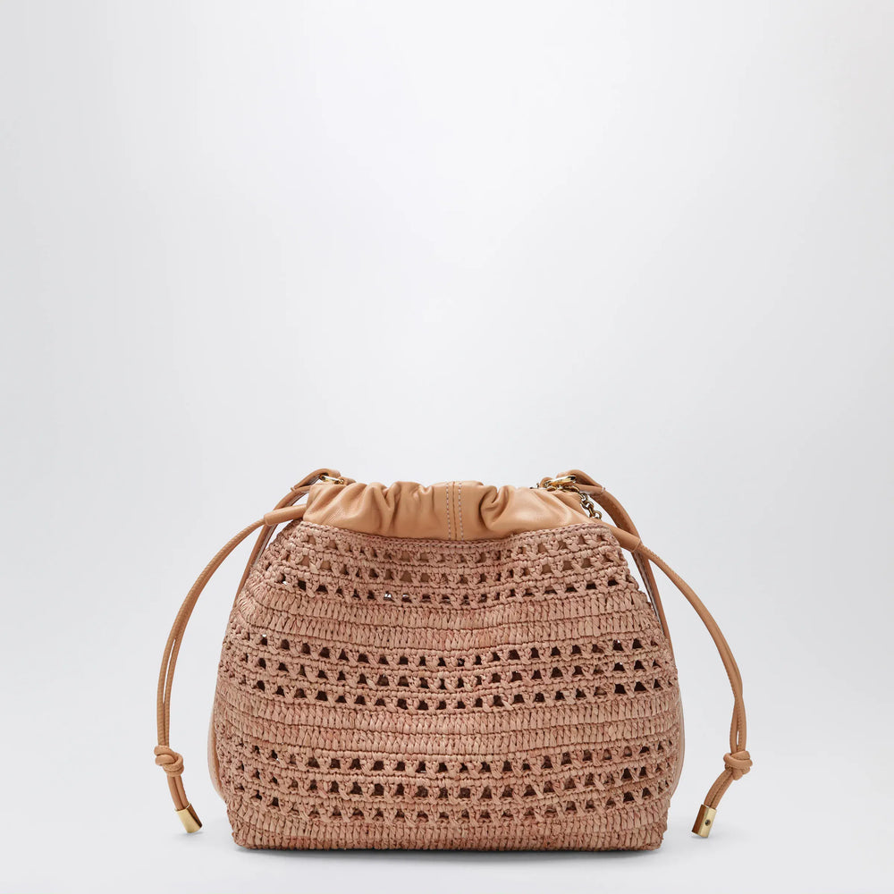 Chloé - Mini Summer Banana drawstring raffia bag in beige Brand Apparel & Accessories > Jewelry TU