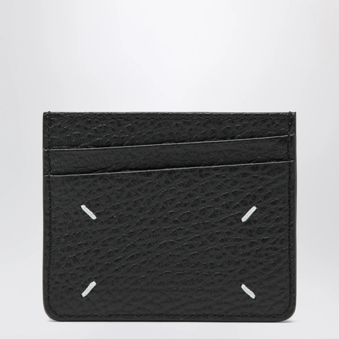 Maison Margiela - Black Four Stitches calfskin card holder Brand Apparel &amp; Accessories U