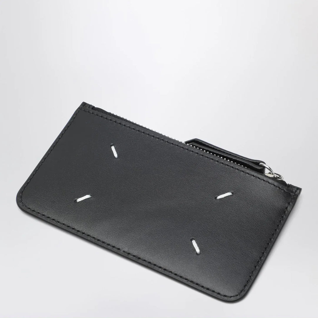 Maison Margiela - Black Four Stitches zippered card holder Brand Apparel &amp; Accessories TU
