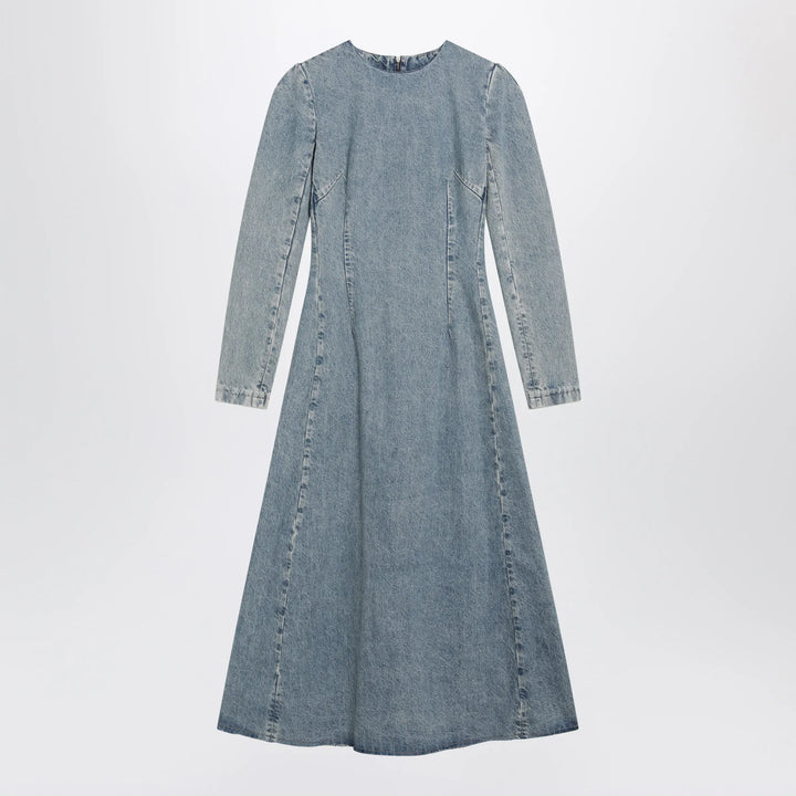 Maison Margiela - Cup-shoulder denim midi dress in ice blue Brand Apparel &amp; Accessories 40  IT