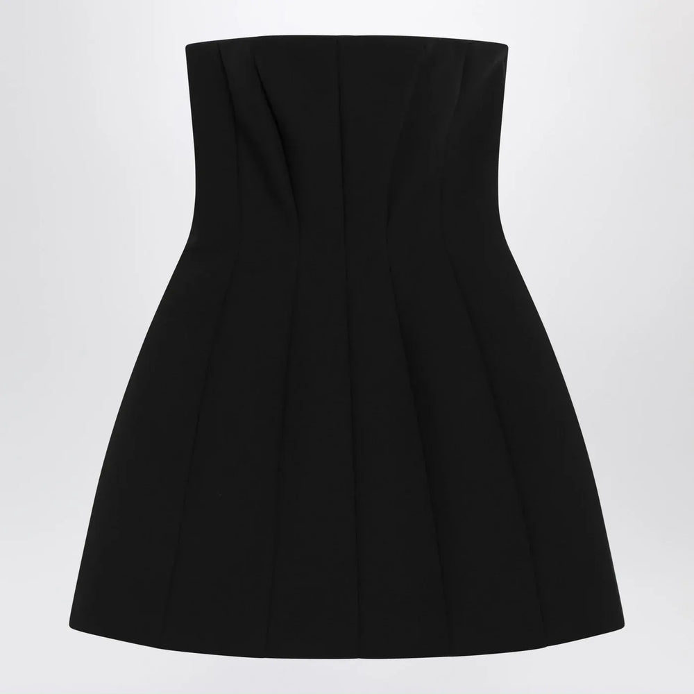 Max Mara Pianoforte - Black bustier dress in sablé Brand Apparel & Accessories 42  IT