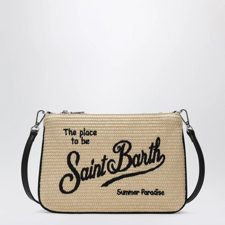 MC2 Saint Barth - Parisienne straw-effect clutch with embroidered logo Brand Apparel &amp; Accessories TU