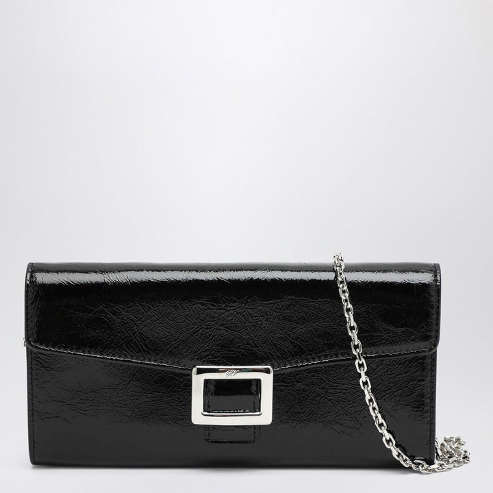 Apparel &amp; Accessories TU ROGER VIVIER - Belle Vivier black patent leather wallet with chain Brand