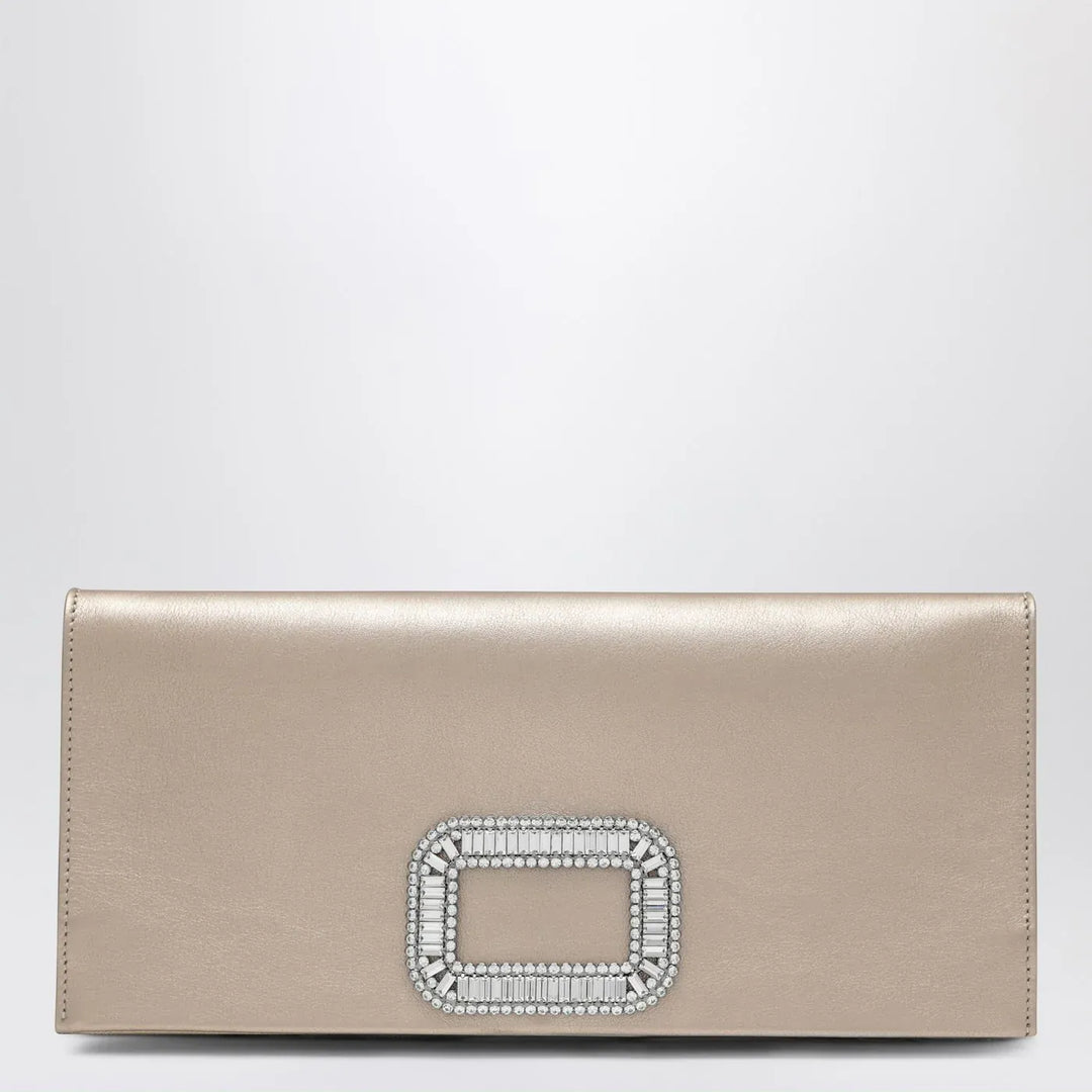 ROGER VIVIER - Mini Pilgrim golden leather pochette Brand Apparel & Accessories TU